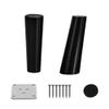 4-Piece Solid Wood Furniture Legs, Tapered Replacement Legs with Mounting Plates and Screws, 15 cm view 3