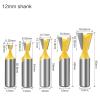 JINchao 1/2-Inch Shank Dovetail Router Bit Set, 14° view 3