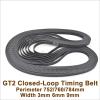 ZHaonan 5-Pack GT2 Closed-Loop Timing Belts, 6/9 mm Wide view 2