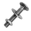 MESAROS M5 x 60/60 mm Carriage Bolts with Low-Profile Hex Nuts and Large M5 A2 Stainless Steel Washers, 10-Pack view 1