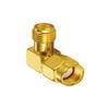 Vecys 90° RP-SMA WiFi Antenna Adapter, Plug to Jack, Gold-Plated, 2-Pack view 3