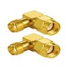 Vecys 90° RP-SMA WiFi Antenna Adapter, Plug to Jack, Gold-Plated, 2-Pack view 4
