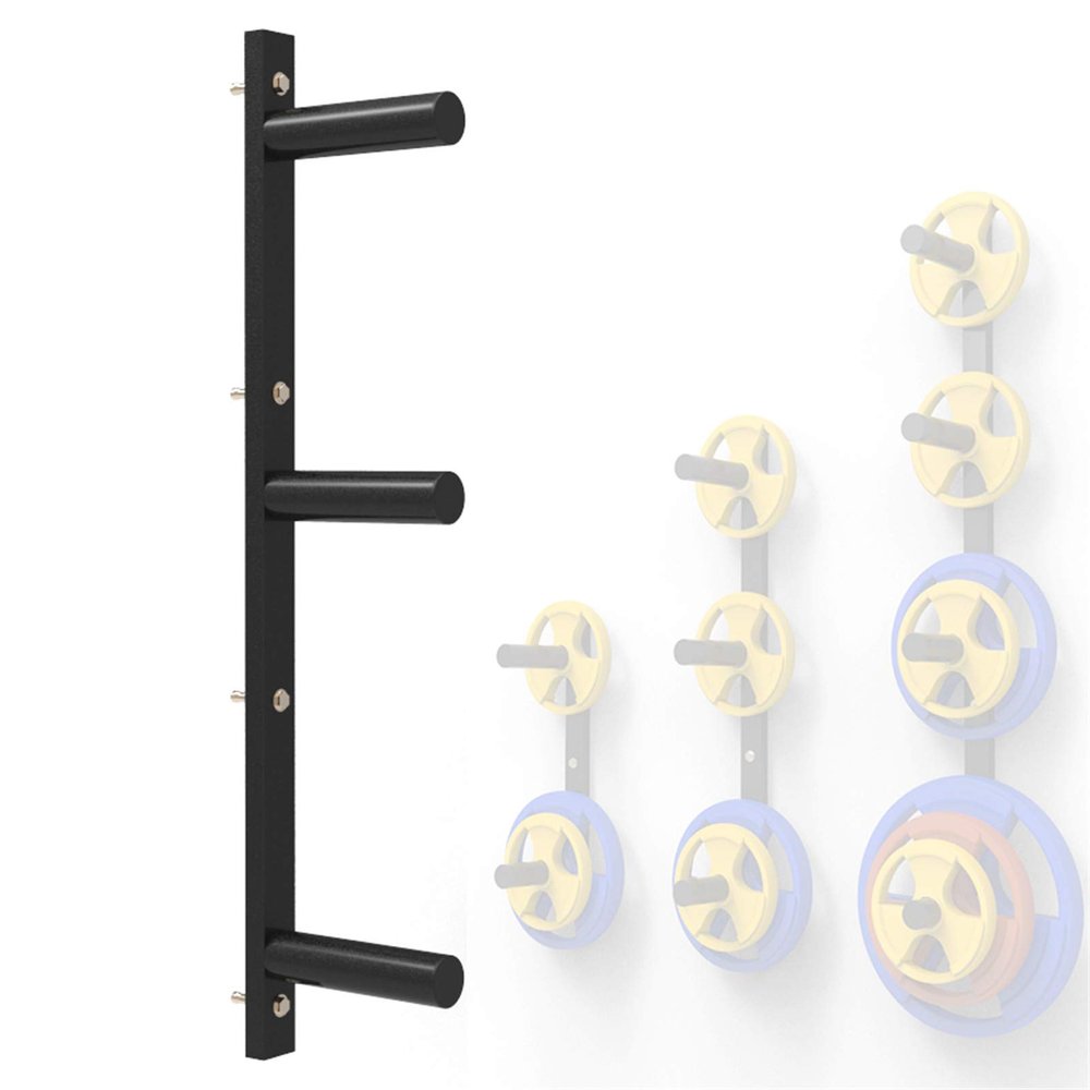 Wall-Mounted Weight Plate Rack, 50 mm, 3 Pegs