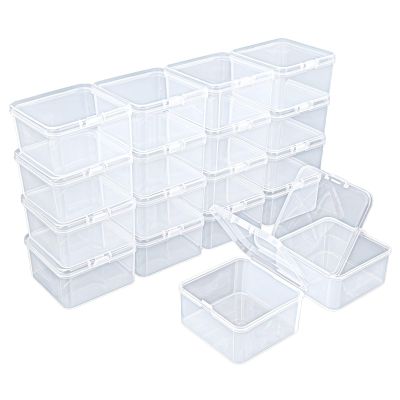 Goodma Clear Storage Boxes, 65 x 65 x 35 mm, 18-Pack
