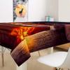 Himlaya Washable Waterproof Rectangular Tablecloth, 3D Tiger Print, Butterfly, 90 x 90 cm view 2