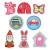 Embroidered Iron-On Patches, 8-Piece Set – Elephant, Cat & Rabbit view 1