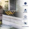 MENGH Balcony Privacy Screen 130 x 400 cm, Light Gray, No Drilling, Wind & UV Protection, 160 g/m² view 2