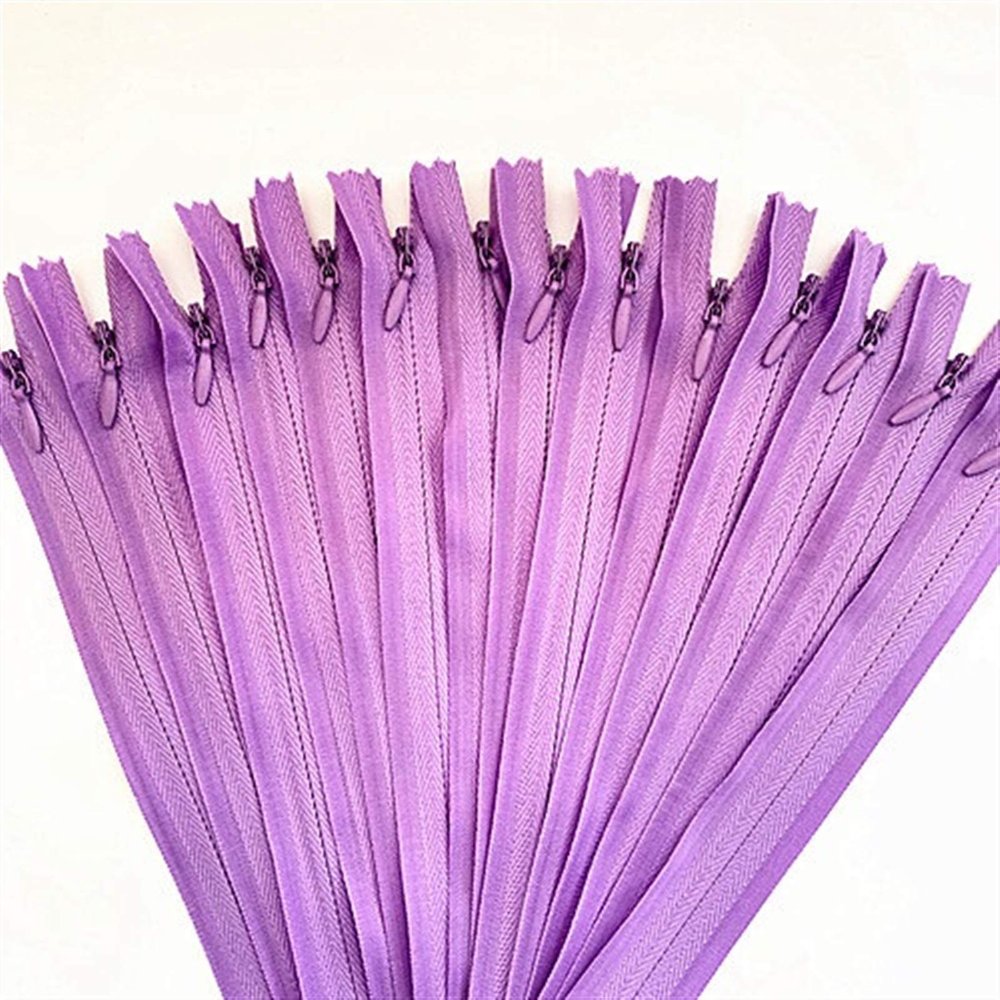 Temhyu Invisible Zippers, 10-Pack, 28–60 cm, 20 Colors