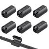 QitinDasen 6-Pack Black Ferrite Ring Core Cable Clips, EMI/RFI Noise Suppression, 13 mm Diameter view 1