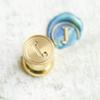 KKDIY Mini English Alphabet Wax Seal Head, Metal Flame Color, Wedding Invitation Envelope Sealing Stamp, 12 mm-P-010 view 1