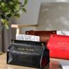 QJZM 2-Pack Pink Faux Leather Tissue Holders with Letter Pattern view 3