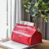 QJZM 2-Pack Pink Faux Leather Tissue Holders with Letter Pattern view 4
