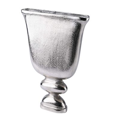 Modern Silver Aluminum Decorative Vase, 42 cm