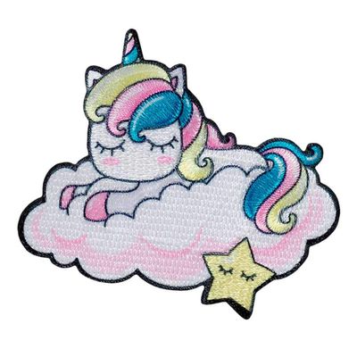 Mono Quick Unicorn on Cloud - Iron-On Patch