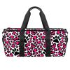 LAZEN Leopard Skin Cat Paw Shoulder Sports Duffle Tote Bag view 1