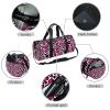 LAZEN Leopard Skin Cat Paw Shoulder Sports Duffle Tote Bag view 2