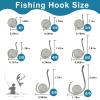 150-Piece Circle Hook Set, Hardened Steel, Freshwater and Saltwater, Sizes #1–8/0 view 2