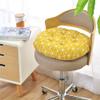 Morbuy Round Chair Cushion, 100% Cotton, Thickly Padded, 45 x 45 cm, Gold view 1