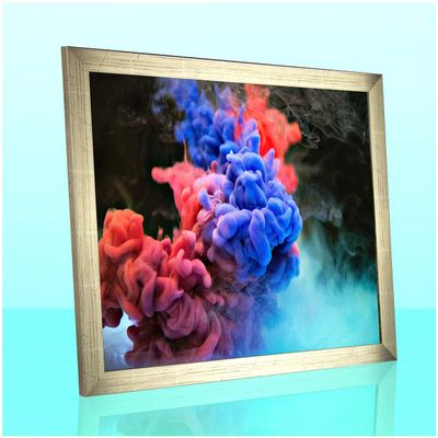 Bonito Slimline Metal-Effect Poster Frame 55 x 45 cm with Clear Acrylic Glazing