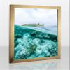 Bonito Slimline Poster Frame 61 x 81 cm, Glossy Gold, for Puzzles and Diamond Paintings, with Anti-Glare Acrylic Glass view 2