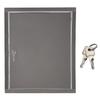 KOTARBAU Inspection Hatch, 25 x 30 cm, Drywall, Lock + 2 Keys, Stainless Steel, Silver view 1