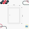 KOTARBAU Inspection Hatch, 25 x 30 cm, Drywall, Lock + 2 Keys, Stainless Steel, Silver view 3