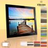 Bonito Slimline Profile Picture Frame 40 x 40 cm, Black High Gloss, Poster and Puzzle Frame with Anti-Glare Acrylic Glass view 2