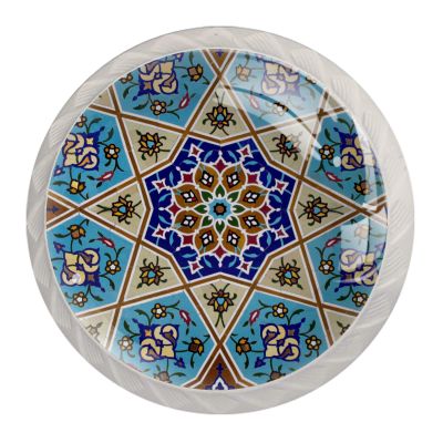 Vintage-Style Drawer Knobs, Moroccan Mandala Design, 4-Pack
