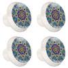 Vintage-Style Drawer Knobs, Moroccan Mandala Design, 4-Pack view 2