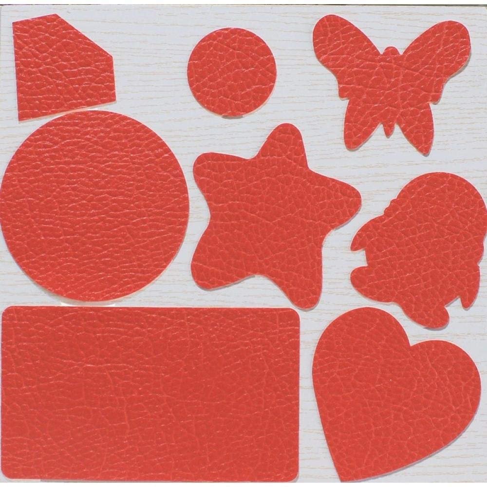 Red Self-Adhesive Leather Repair Patches for Car Seats and Sofas