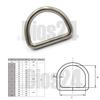 DIOS24 3-Pack Welded, Polished D-Rings, 3 x 20 mm, V4A Stainless Steel view 2