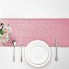 Pufogu Sequin Table Runner, 12 x 108 in, Light Pink, Glittery, for Weddings, Birthdays, Parties, Bridal Showers, Baby Showers, 2-Pack view 2