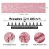 Pufogu Sequin Table Runner, 12 x 108 in, Light Pink, Glittery, for Weddings, Birthdays, Parties, Bridal Showers, Baby Showers, 2-Pack view 3