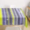 Morbuy Yellow and Purple Striped Washable Rectangular Tablecloth, 140 x 240 cm view 3