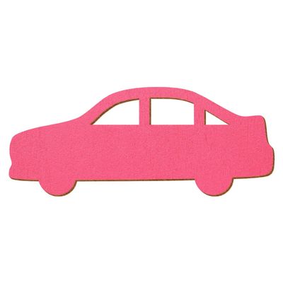 Pink Wooden Car V2 – Craft Decoration, 3–50 cm, Pack of 50, Width: 22 cm