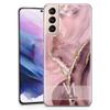 TULLUN Personalized Soft Gel Case for Samsung Galaxy A3 (2016) – Pink Gold Marble Initials and Name view 1