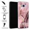 TULLUN Personalized Soft Gel Case for Samsung Galaxy A3 (2016) – Pink Gold Marble Initials and Name view 3