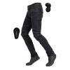 YXYECEIPENO Classic Motorcycle Jeans with Removable Protectors, Black B, Small (S = 28) view 2