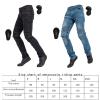 YXYECEIPENO Classic Motorcycle Jeans with Removable Protectors, Black B, Small (S = 28) view 3