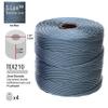 The Beadsmith S-Lon Beading Cord, 0.5 mm Twisted Nylon String, 4 Spools, Ice Blue, TEX210, 70 m per Spool view 3
