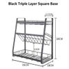 Ding&ng 3-Tier Vertical Kitchen Spice Rack, Black, 35 × 18 × 38 cm view 2