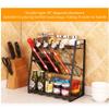 Ding&ng 3-Tier Vertical Kitchen Spice Rack, Black, 35 × 18 × 38 cm view 3