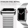 Miimall Stainless Steel Band for Apple Watch, 49/45/44/42 mm, Silver view 3