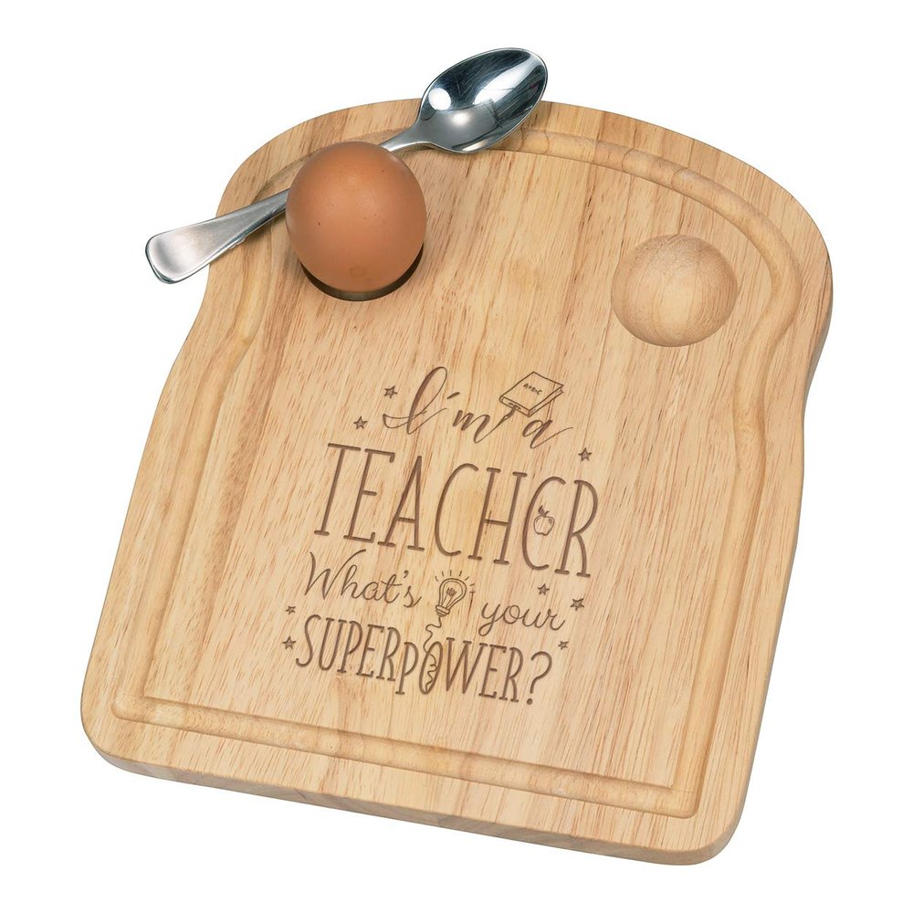 I'm a Teacher—What's Your Superpower? Wooden Breakfast Board
