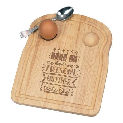 This Is What an Awesome Brother Looks Like Breakfast Dippy Egg Cup Board