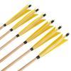 SHARROW 12-Piece 31-Inch Wooden Arrows with 5-Inch Natural Feathers, Yellow view 3