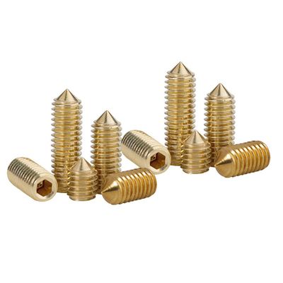 BOZONLI Brass Cone-Point Hex Socket Set Screws, M3 x 10 mm, 30-Pack