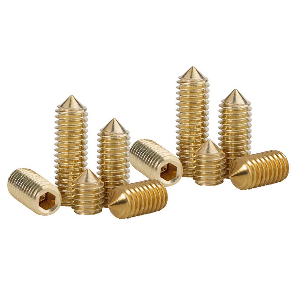 BOZONLI Brass Cone-Point Hex Socket Set Screws, M3 x 10 mm, 30-Pack
