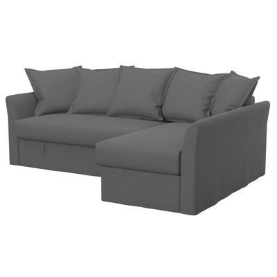 Soferia L-Shaped Sofa Cover Compatible with HOLMSUND Corner Sofa Bed, Elegance Gray