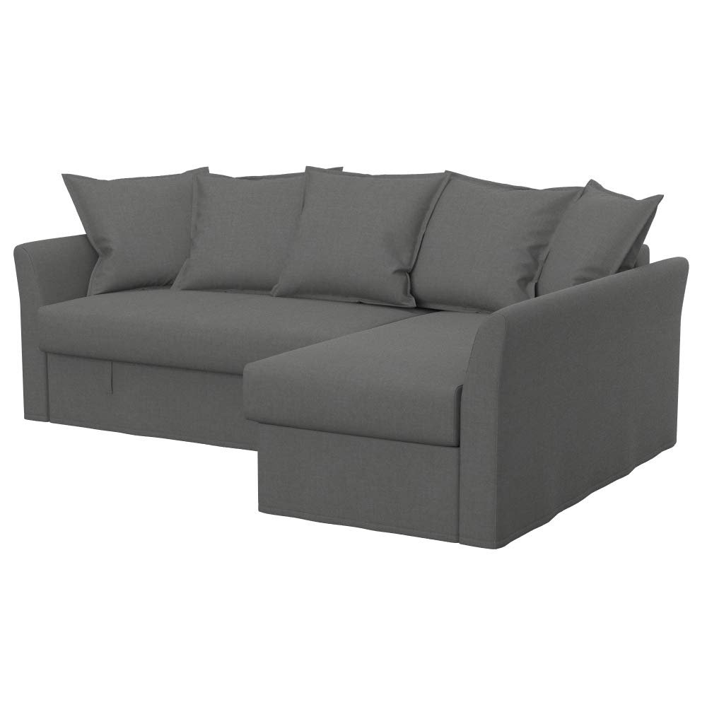 Soferia L-Shaped Sofa Cover Compatible with HOLMSUND Corner Sofa Bed, Elegance Gray